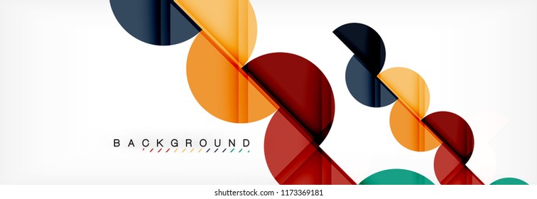 Circle moderner, geometrischer abstrakter Hintergrund, Vektorgrafik