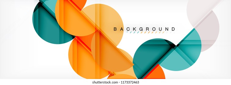 Circle modern geometrical abstract background, vector illustration