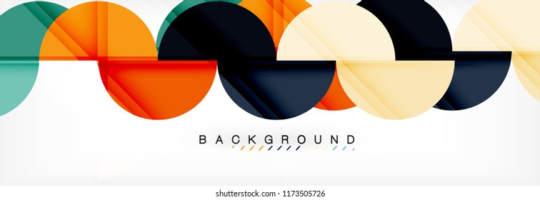Circle modern geometrical abstract background, vector illustration