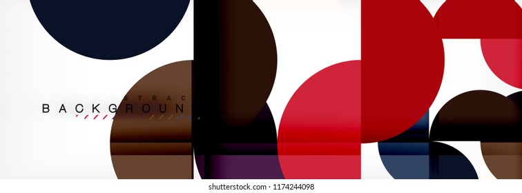 Circle modern geometrical abstract background, vector illustration