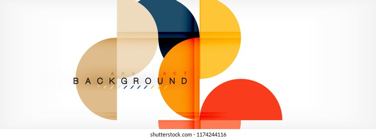 Circle modern geometrical abstract background, vector illustration