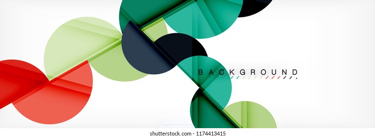 Circle modern geometrical abstract background, vector illustration