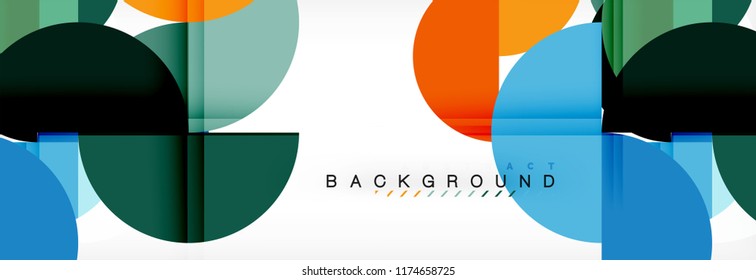 Circle modern geometrical abstract background, vector illustration