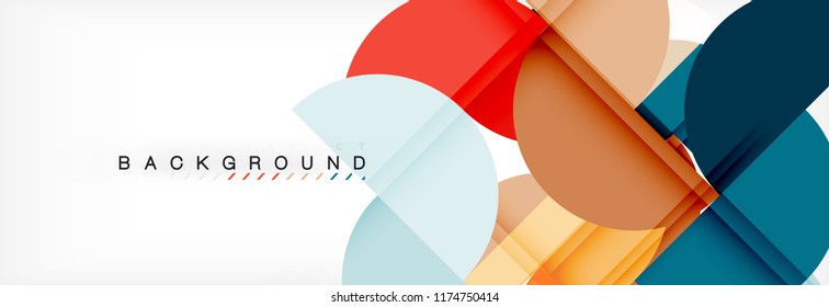 Círculo moderno geométrico abstrato fundo, ilustração vetorial