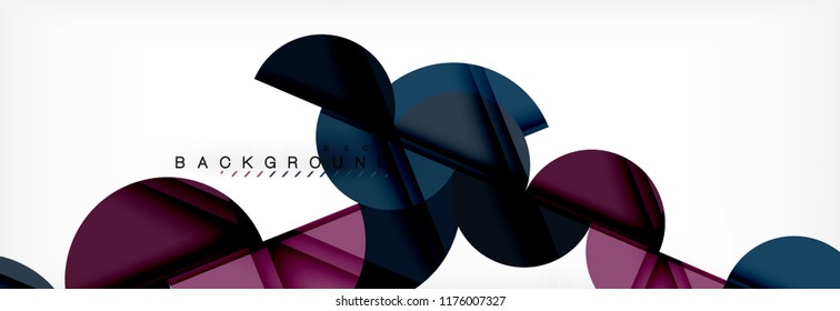 Circle modern geometrical abstract background, vector illustration