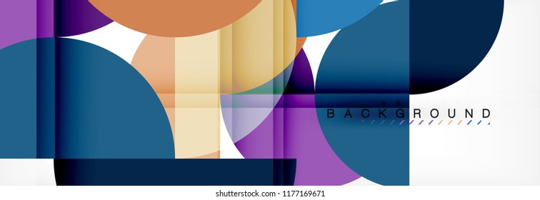 Circle modern geometrical abstract background, vector illustration