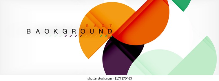 Circle modern geometrical abstract background, vector illustration