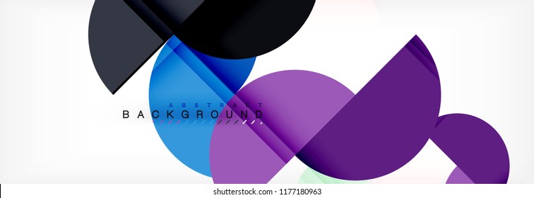 Circle modern geometrical abstract background, vector illustration