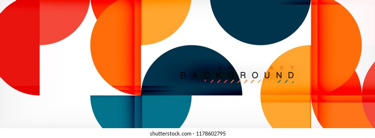 Circle modern geometrical abstract background, vector illustration