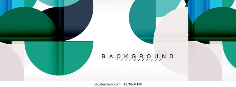 Circle modern geometrical abstract background, vector illustration