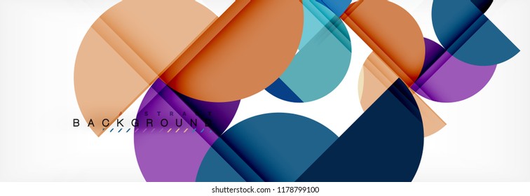 Circle modern geometrical abstract background, vector illustration