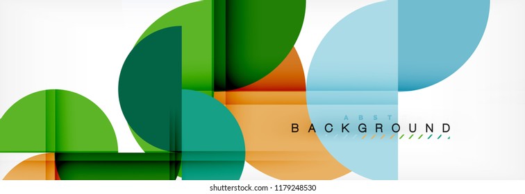 Circle modern geometrical abstract background, vector illustration