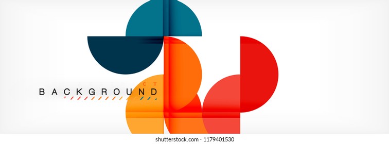 Circle modern geometrical abstract background, vector illustration