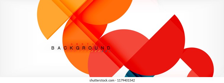 Circle modern geometrical abstract background, vector illustration