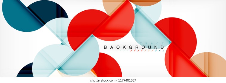 Circle modern geometrical abstract background, vector illustration