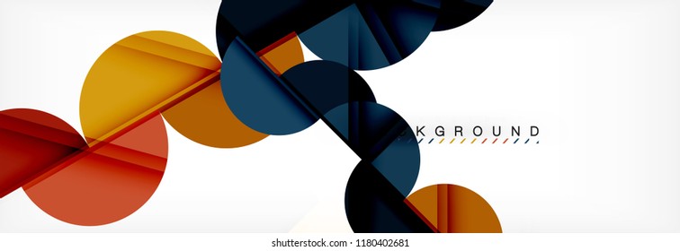 Circle modern geometrical abstract background, vector illustration