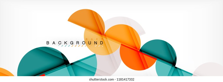 Circle modern geometrical abstract background, vector illustration
