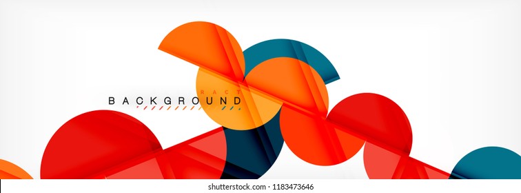 Circle modern geometrical abstract background, vector illustration