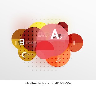 Circle modern geometry infographic background. Vector template background for workflow layout, diagram, number options or web design