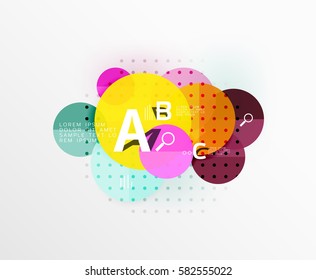 Circle modern geometry infographic background. Vector template background for workflow layout, diagram, number options or web design