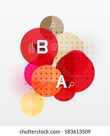 Circle modern geometry infographic background. Vector template background for workflow layout, diagram, number options or web design