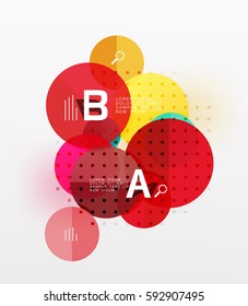 Circle modern geometry infographic background. Vector template background for workflow layout, diagram, number options or web design