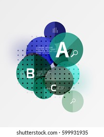 Circle modern geometry infographic background. Vector template background for workflow layout, diagram, number options or web design