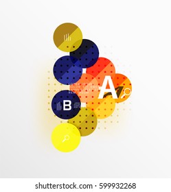 Circle modern geometry infographic background. Vector template background for workflow layout, diagram, number options or web design