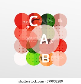 Circle modern geometry infographic background. Vector template background for workflow layout, diagram, number options or web design