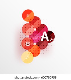 Circle modern geometry infographic background. Vector template background for workflow layout, diagram, number options or web design