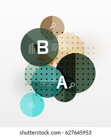 Antecedentes infográficos de geometría moderna en círculo. Fondo de plantilla de vector para diseño de flujo de trabajo, diagrama, opciones de número o diseño web