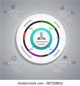 Circle Modern Infographic design element , for business presentation template  banner.