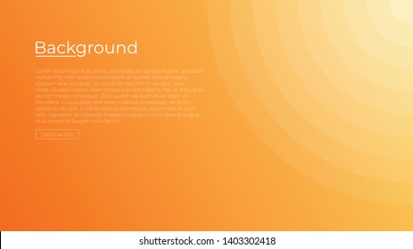 Circle modern orange yellow gradient background