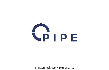 circle modern pipe logo symbol icon vector graphic design illustration