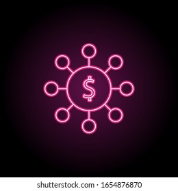 Circle of money icon. Simple thin line, outline vector of banking icons for ui and ux, website or mobile application