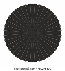 circle monochrome design element. triangle round ornament vector graphic