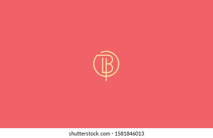 Circle monogram alphabet letter logo BQ,QB,Q and B