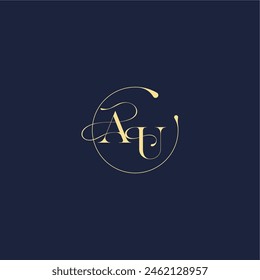 circle monogram design for wedding AU luxury gold letter