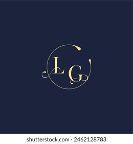 circle monogram design for wedding LG luxury gold letter