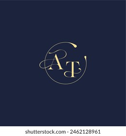 circle monogram design for wedding AT luxury gold letter