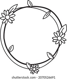 Circle Monogram Frame Clip Art