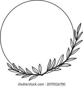 Circle Monogram Frame Clip Art