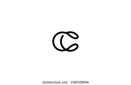 circle monogram icon symbol letter C 