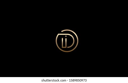 Circle monogram letters DI.ID.D and I icon logo