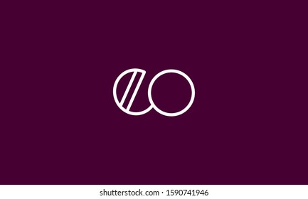 Circle monogram logo OE,EO,O and E 