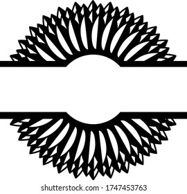 Circle Monogram Vector Cut files for DIY Art Project, Crafts or Handmade Wedding Banner, Gift Idea