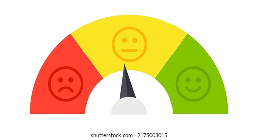 Circle Mood Indicator. Vector Illustration