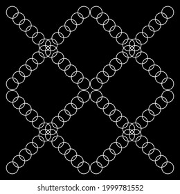 Patrón de motivos de círculo. Decoración de interiores, exteriores, alfombras, textiles, prendas de vestir, tela, seda, mosaico, plástico, papel, envuelto, tapicería, almohada, sofás, fondo, etc. Ilustración vectorial