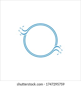 símbolo de diseño circular azul ondas redondas símbolo vector