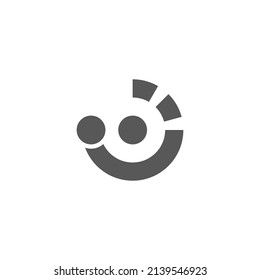 circle motion process symbol icon vector